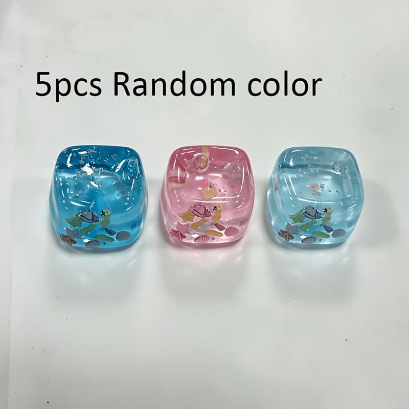 5 peças estilo oceano quadrado squeeze brinquedo Pop Fidget brinquedo verão Multi-Item torta presente pacote-brinquedo d