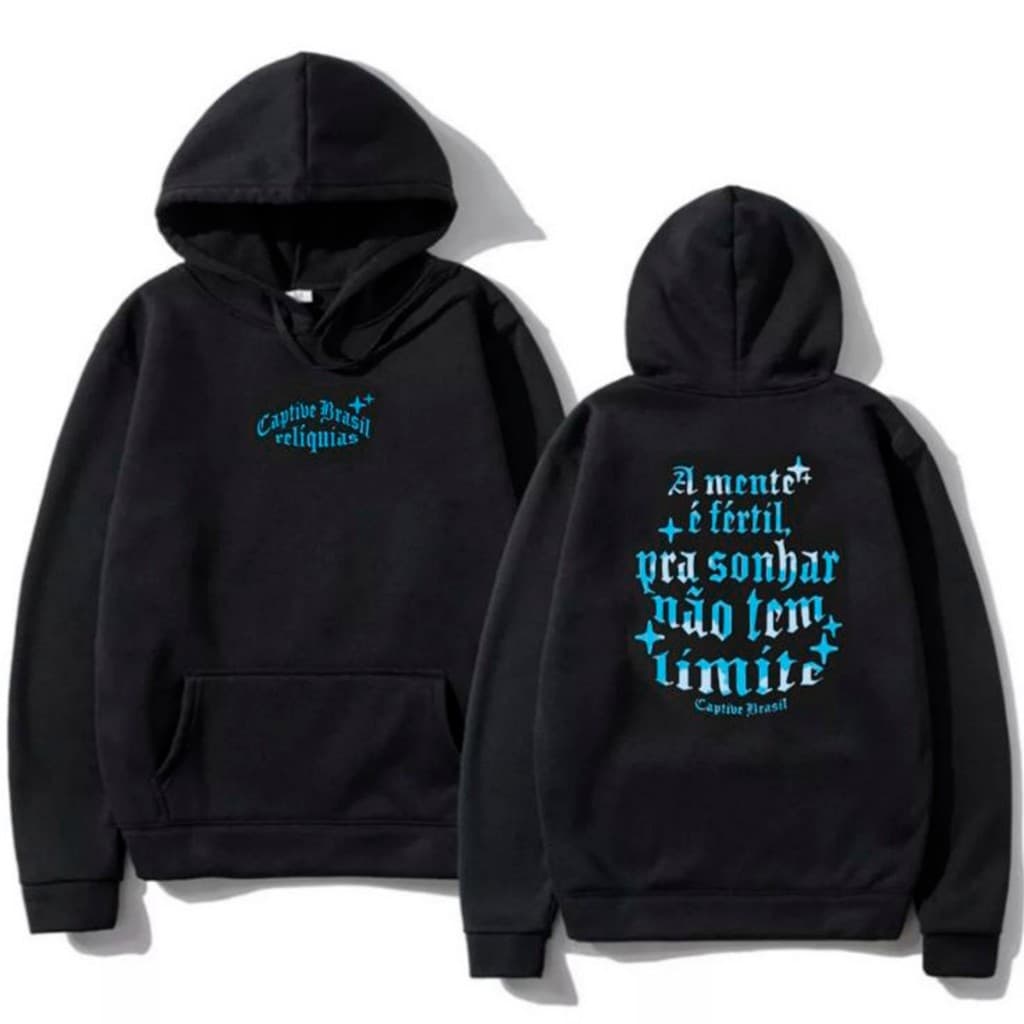 Blusa de Frio Moletom A mente é fértil, pra sonhar não tem limite MC Kevin