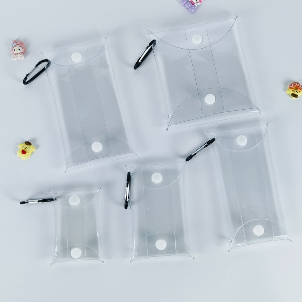 2025 saco de bebê andando PVC transparente engrossado mudança saco de armazenamento mosquetão bolha feito à mão pingente