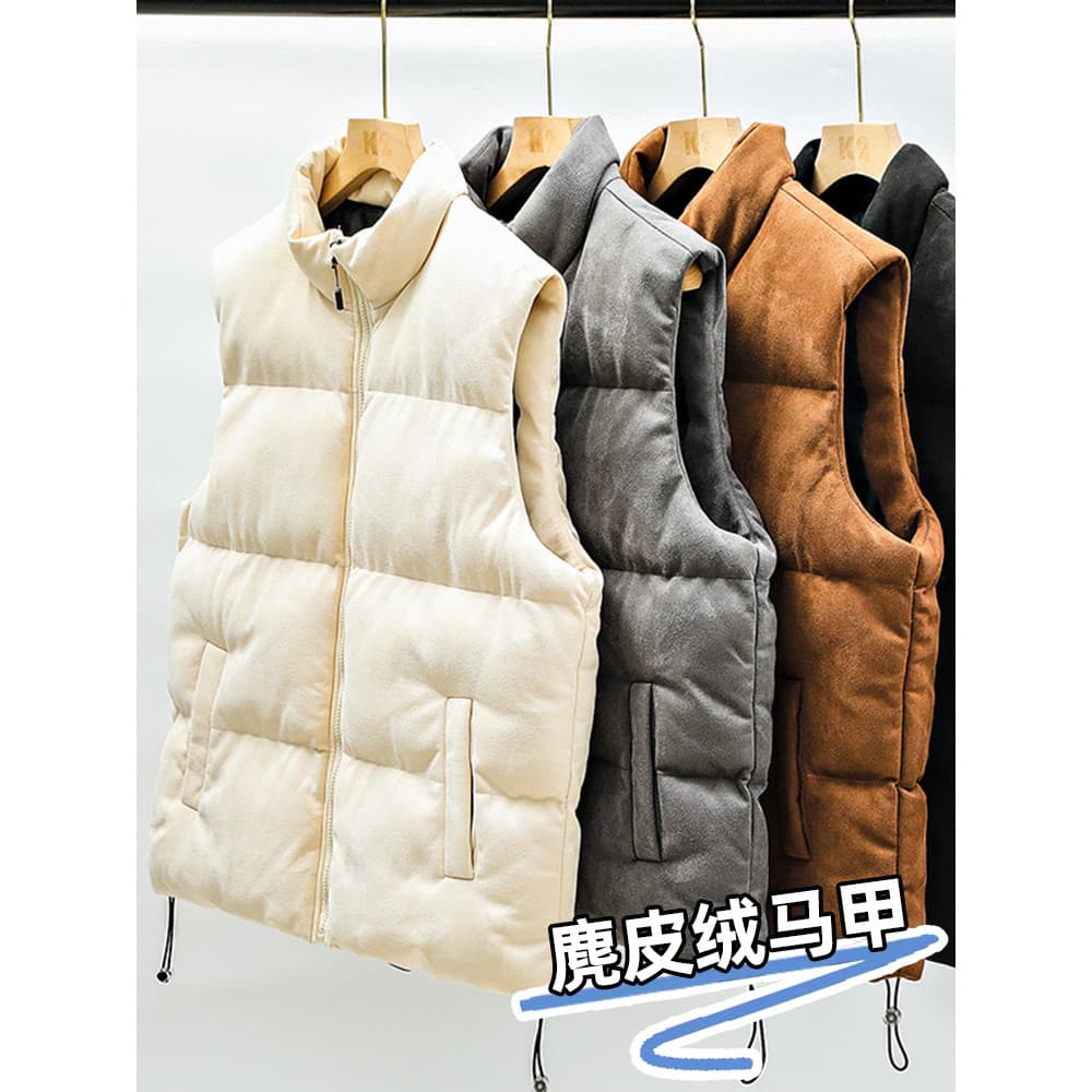 Street Wear camurça algodão colete masculino inverno novo estilo colete Retro colete de algodão quente acolchoado jaquet