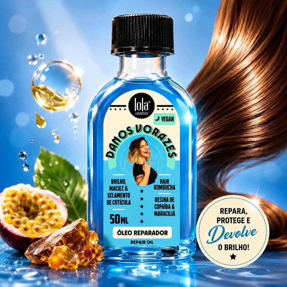 Óleo Reparado Lola Cosmetics  - Danos Vorazes  50ml - Lola Cosmetics