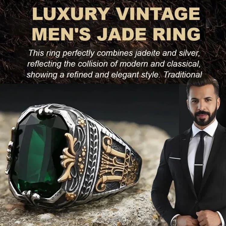 [Luxo Vintage] [Elegância Vintage] [Luxo Atemporal] Anéis Masculinos/Joias Masculinas/Estilo Clássico