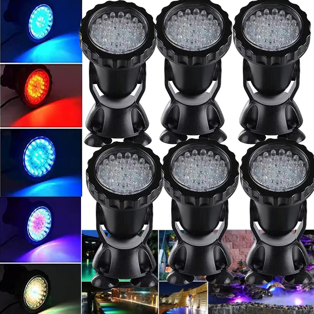 IP68 À Prova D'água Subaquática Luzes LED 12V RGB Multicolor Luz Do Aquário Fonte Jardim Lagoa Tanque De Peixes Piscina