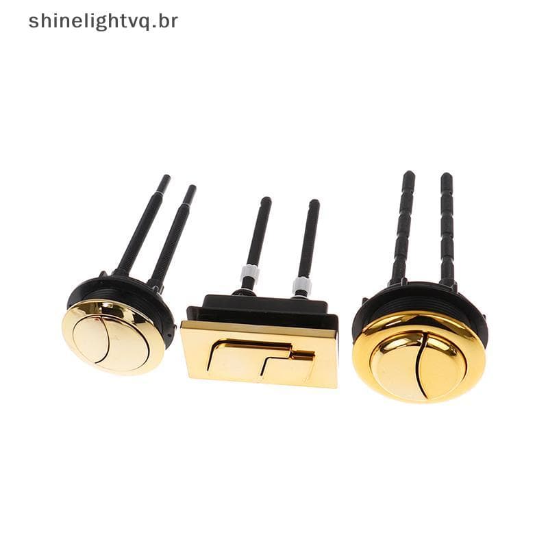 [shin] Tanque De Vaso Sanitário Com Descarga Dupla Dourado 48 Mm/58 Botão Redondo Botões De Pressão Para BR