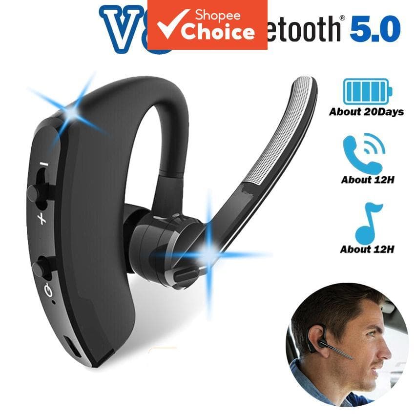 Fones De Ouvido V8 Sem Fio Bluetooth 5.4 Com Microfone HD Estéreo Negócios Para Chamadas Viva-Voz Indolor Bateria De Lon