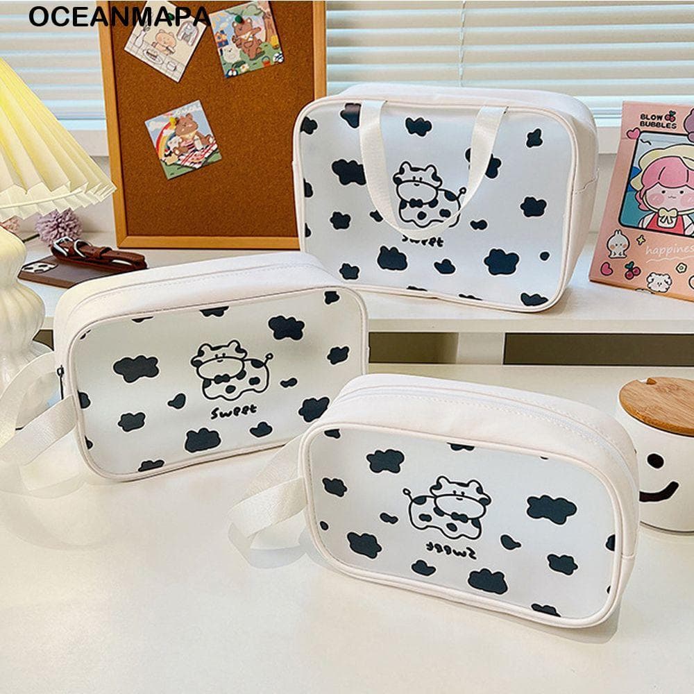 Bolsa De Maquiagem Oceanmap Adorável E Conveniente Urso Rosa Necessário Coelho Armazenamento À Prova D'água