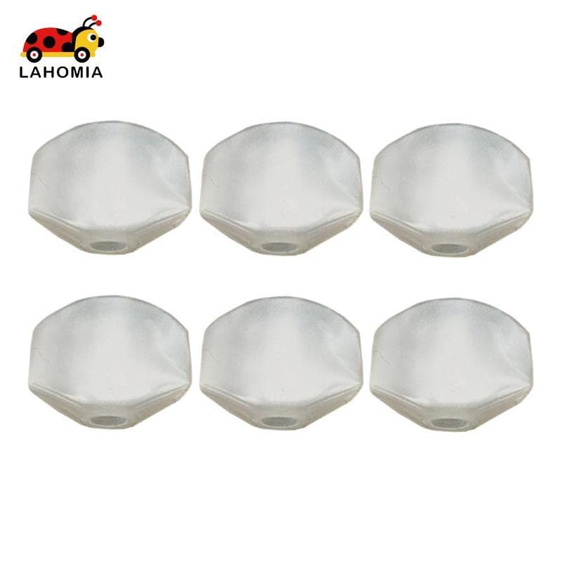 [LAHOMIA] 6 Pcs Botões De Tampas De Cabeças De Máquina Brancas Para Peças De Reposição De Guitarra Acústica