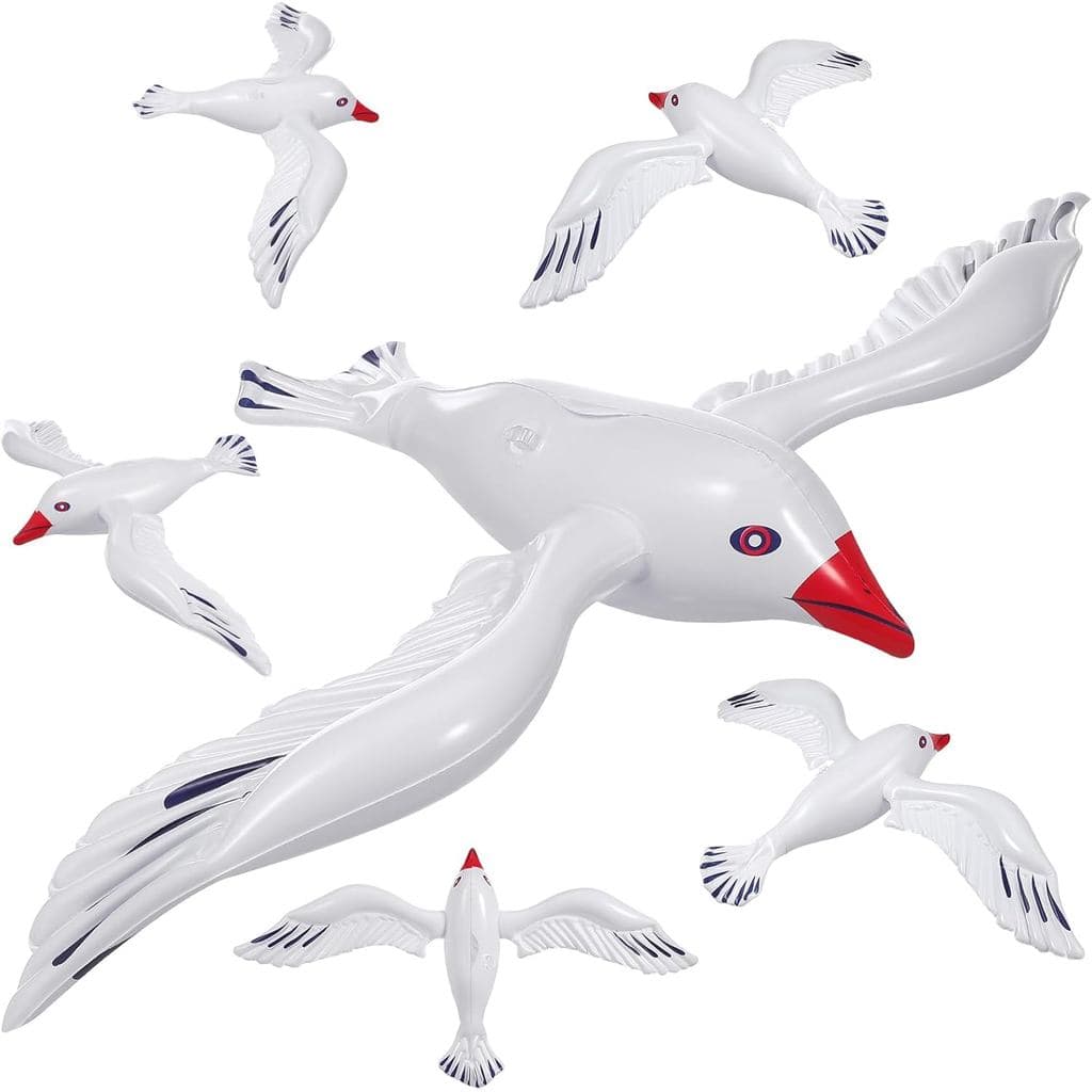 Toyvian Gaivotas Infláveis Grandes 6 peças, Brinquedos Gigantes Infláveis, Balões de Aves Marinhas, Decorações de Gaivot
