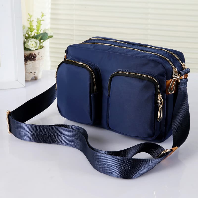 Bolsa mensageiro de Nylon feminina, bolsa de pano Casual de meia-idade para idosos, simples, à prova d'água, tecido Oxfo