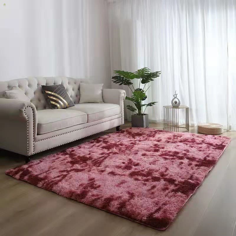 Tapete De Pelúcia De Seda Gradiente Tie Dye 40X60 Para Sala De Estar , Sofá , Cabeceira , Lavável , Decoração De Quarto