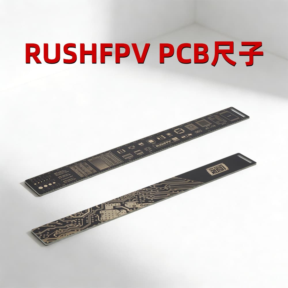 R RUSHFPV Régua de embalagem PCB multifuncional afundando Metal artesanato transferidor Design criativo exclusivo
