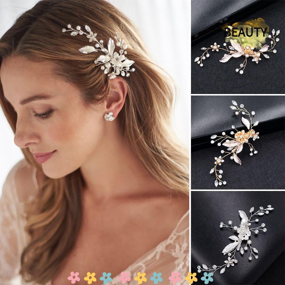 BEAU Alloy Flower Hair Pins Ouro/Prata Acessórios De Cabelo Para Casamento Hairpin Ornamentos Noiva Headwear