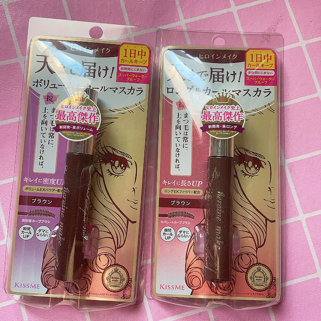 [Estoque pronto] Japan Kiss Me Kiss Me Máscara de segunda geração de longa duração à prova d'água antimanchas marrom