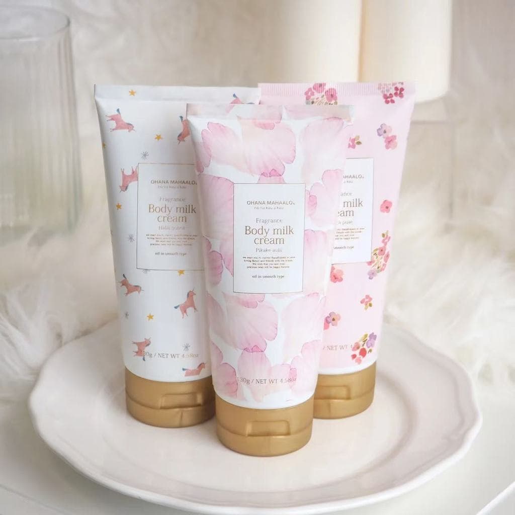 [Estoque pronto] Japão OHANA MAHAALO Outono Inverno Fragrância Hidratante Creme Corporal Hidratante 130g