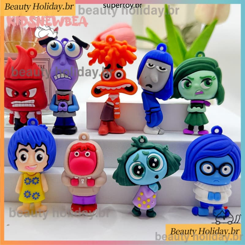 10PCS INSIDE OUT 2 KidsNewbea Doll Figure Disney Tristeza Ansiedade An