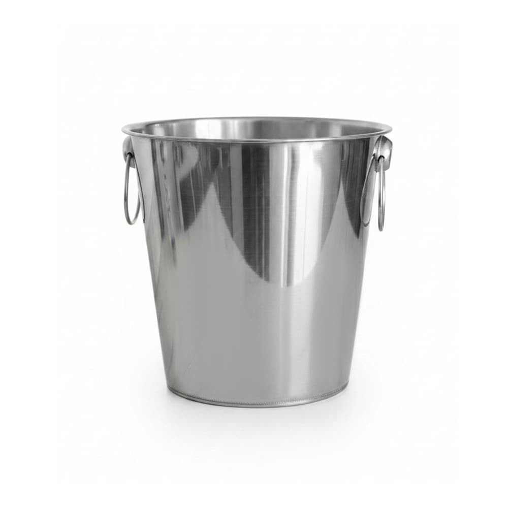 Balde de Gelo Aço Inox 2 Litros Liso com Alça Bar Festas