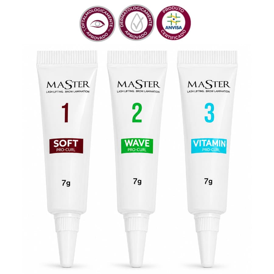 Kit Passo 1 Passo 2 E Passo 3 Master 7g Avulsos Lash Lifting E Brow Lamination Cílios Sobrancelhas