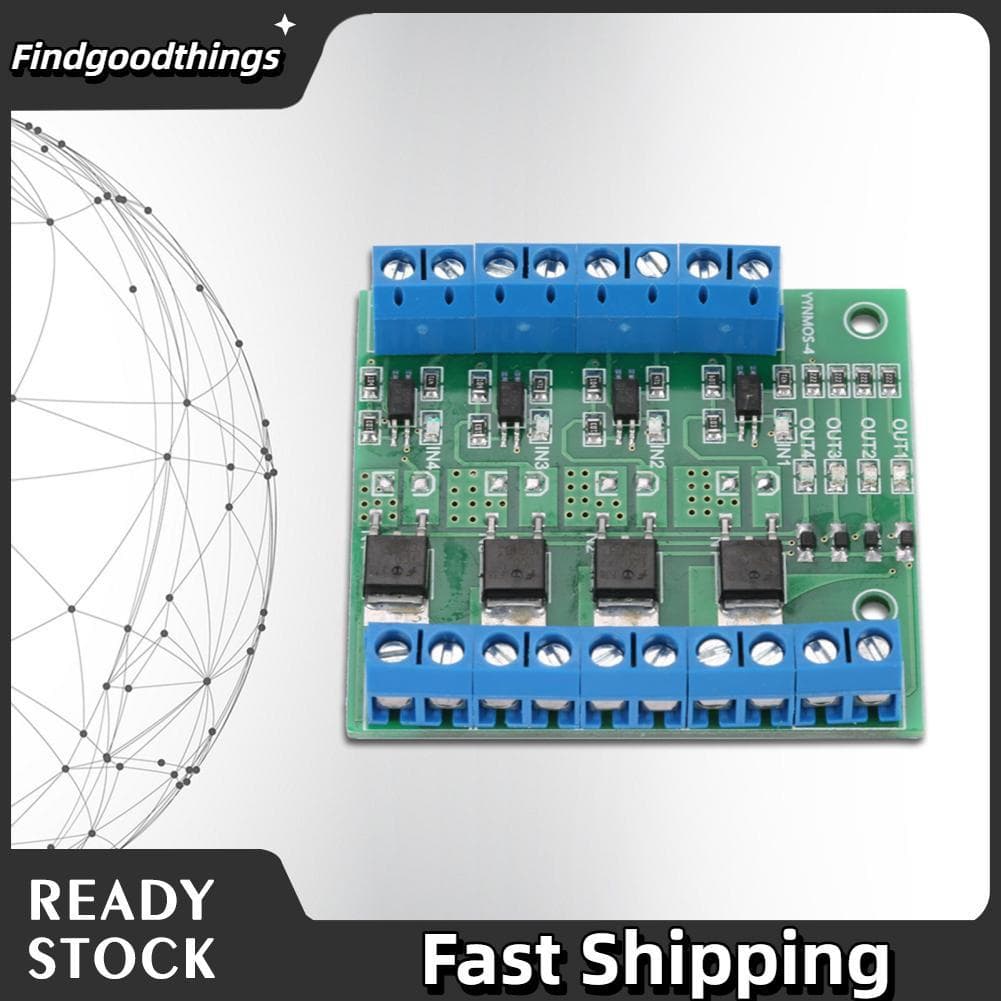 Findgoodthings-br Módulo de driver MOSFET de 4 canais Placa de circuito amplificador PWM de isolamento de optoacoplador