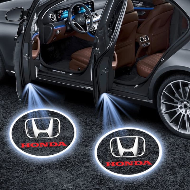2 Projetores de Luz LED para Porta de Carro com Logotipo de Boas-Vindas para Honda Jazz City Civic CRV Fit TRY5