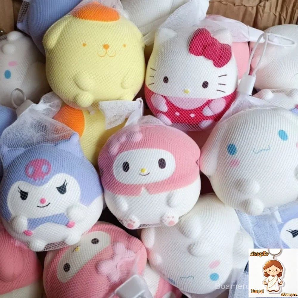 Sanrio Cinnamoroll Hello Kitty Purin Dog Doll Alívio De Estresse Brinquedos Kawaii Finger Press Rebound Ansiedade Kid GI