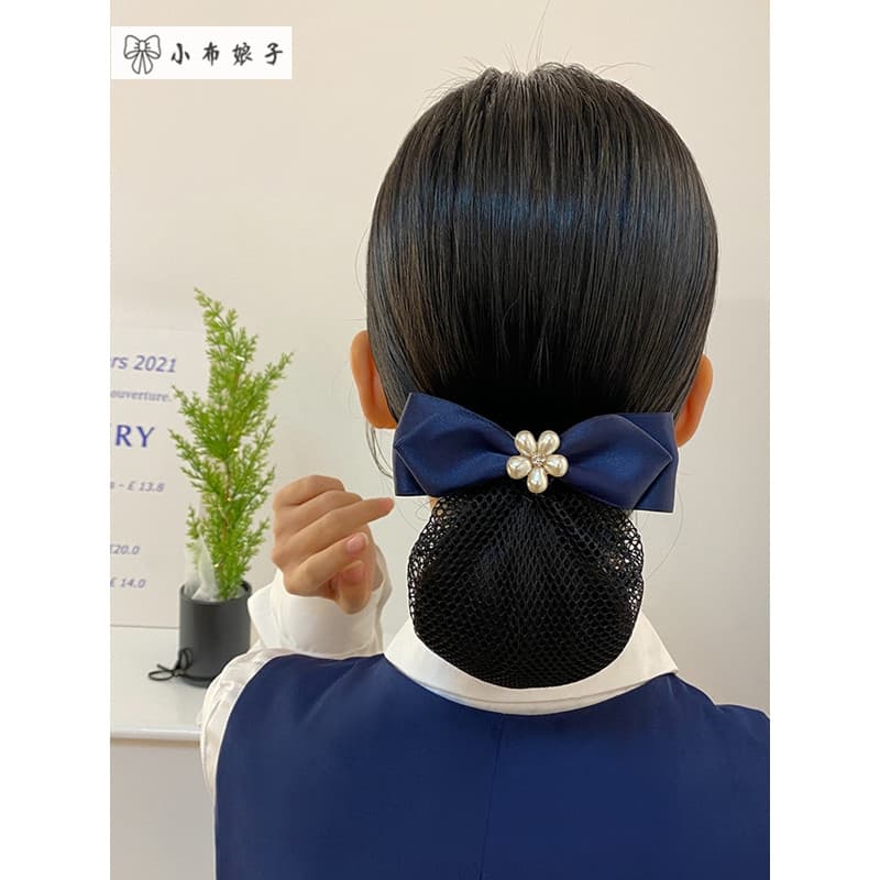 Cabeça profissional flor feminina com bolso líquido enfermeira aeromoça banco garçom vôo trabalho grampo de cabelo conju
