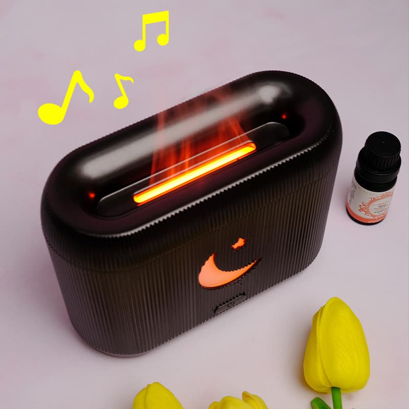 Criativo branco ruído luz música MINI pequena chama difusor USB luz noturna difusor de Aroma
