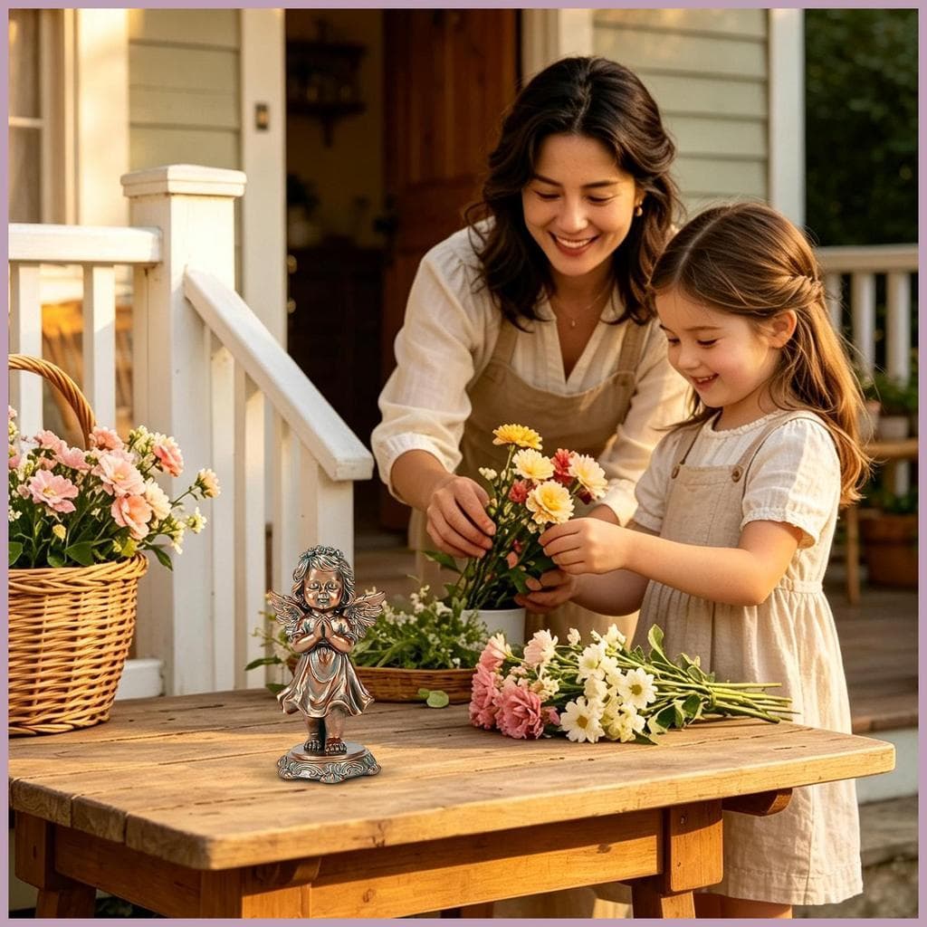 Estátua De Anjo Escultura Em Resina Ornamento De Mesa Orando Estátuas E Estatuetas Para Sala De Estar Quarto Vaidade hys
