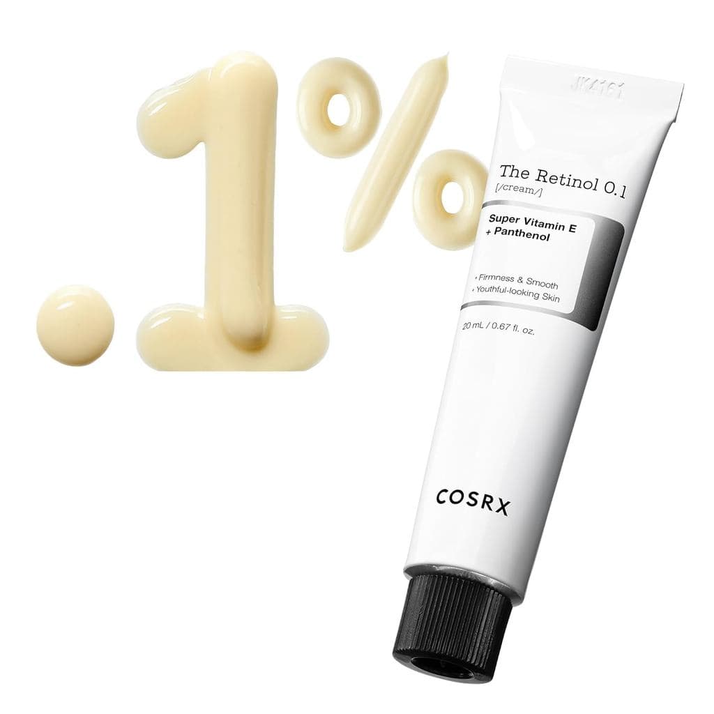 Creme COSRX Retinol 0,1%, Creme Anti-envelhecimento para Olhos e Pescoço com Tratamento de Retinóides para Firmar a Pele