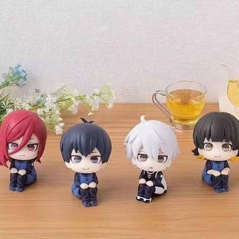 Anime Blue Lock Figura Nagi Seishirou Bachira Meguru Isagi Yoichi Chigiri Hyouma Q Versão Pvc Carro Decoração Mesa Brinq
