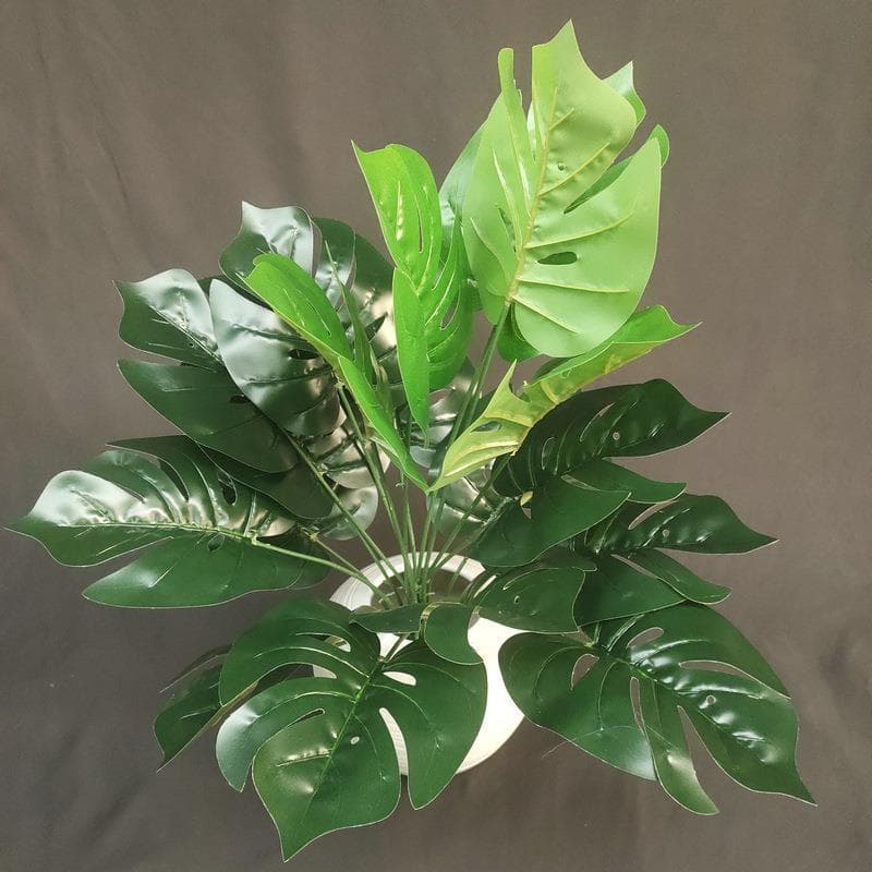 18 pontas elefante orelha tartaruga volta simulação decoração para casa tartaruga volta folhas verdes DIY criativo flore