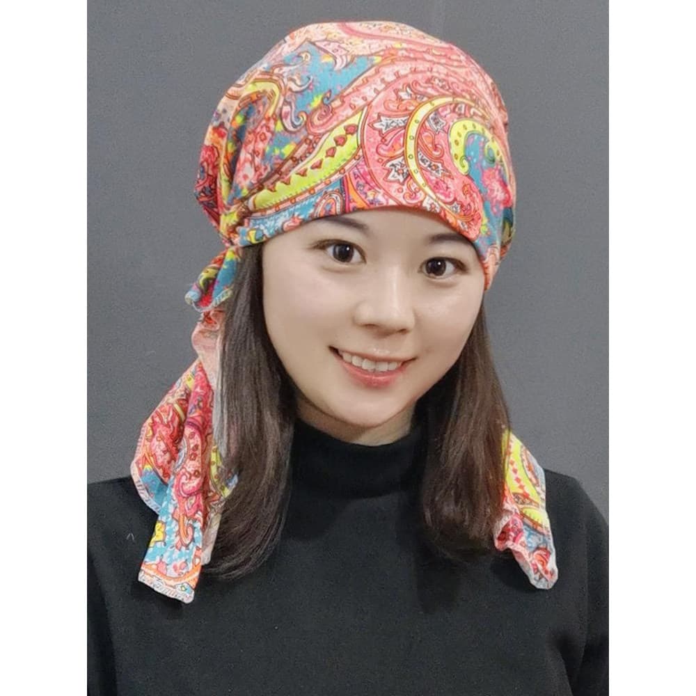 Primavera outono fino lenço chapelaria chapéu feminino 2026 novo estilo bandana com capuz elegante capa de cabelo branco