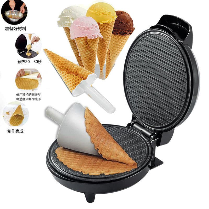 Máquina De Fazer Casquinha De Sorvete Waffle , Rolo De Ovo , Bolo Elétrico , Forma Primavera