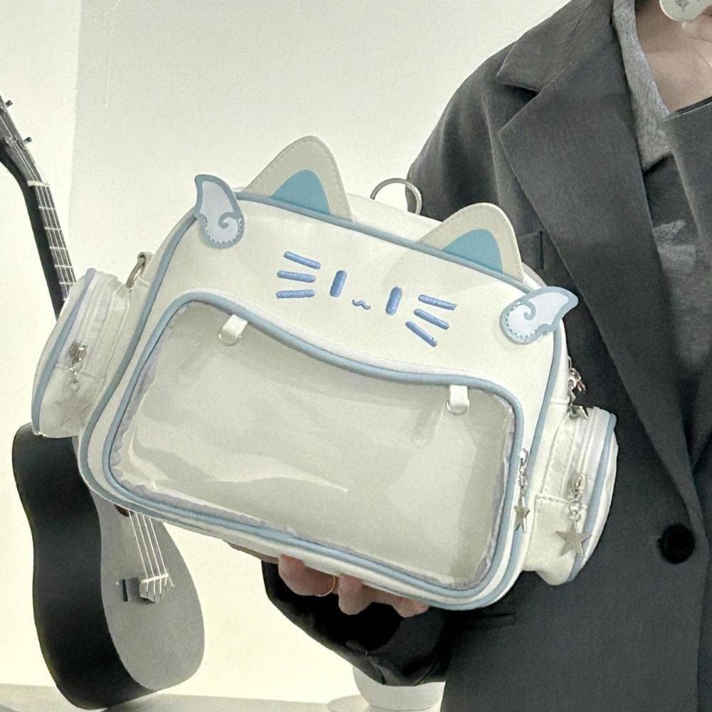 Cute Cat Itabag , Adge Display Bolsa De Bolso Transparente Estilo Formal , Sacola De Bonecas De Armazenamento