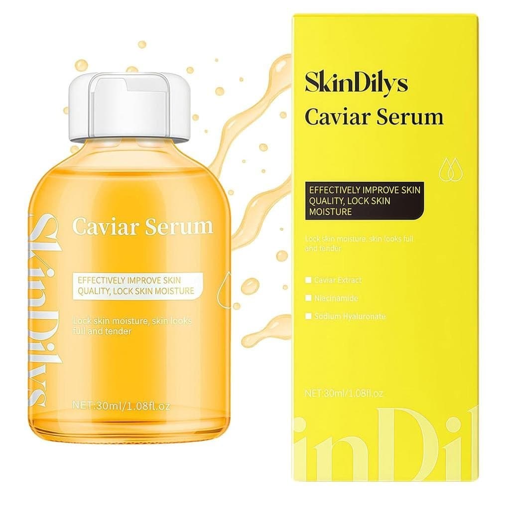 Sérum Facial de Caviar SkinDilys, Marca Australiana, 30ml / Antirrugas, Ilumina e Firma, Hidrata, Suaviza Linhas Finas,