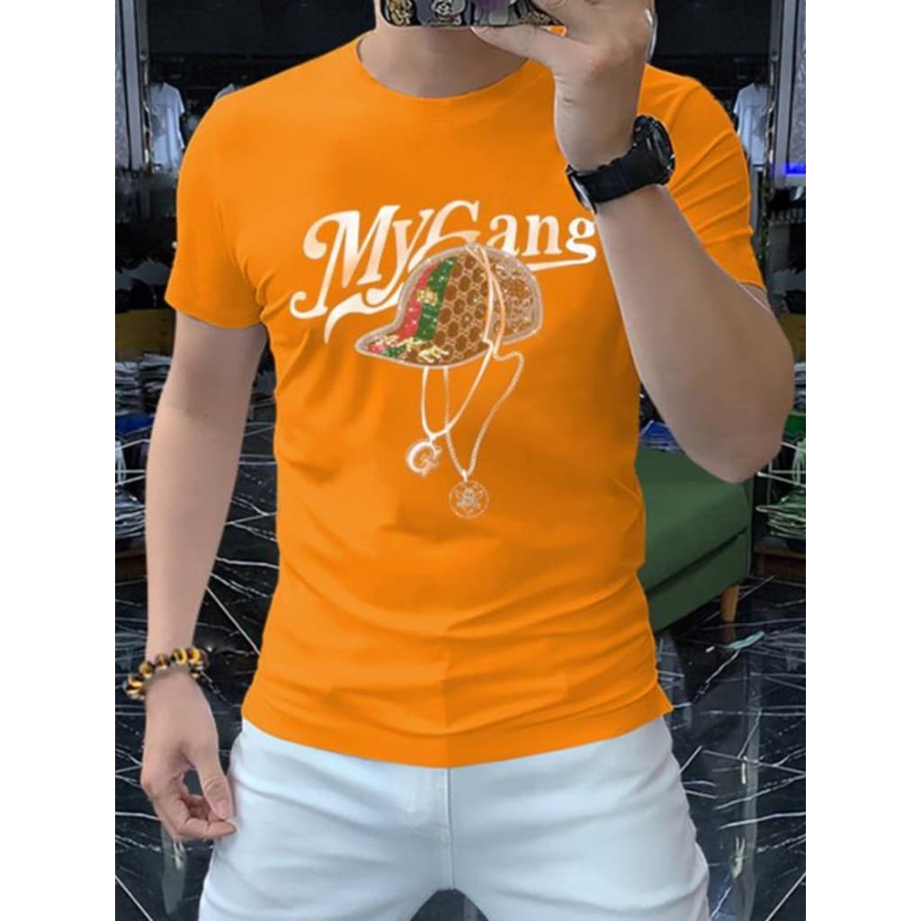 2026 novo estilo masculino camiseta de manga curta verão mercerizado algodão estação europeia Street Wear único diamante