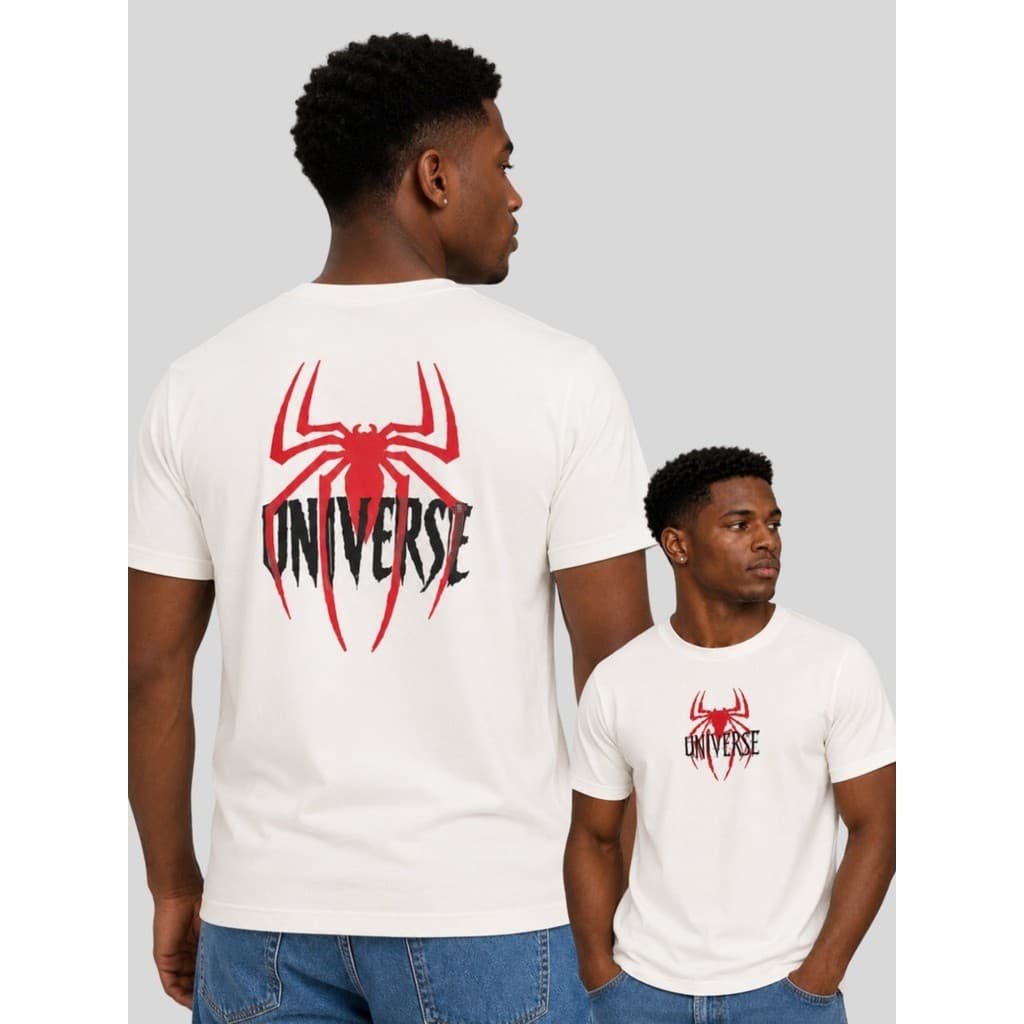 Camiseta Blusa T-Shirts Masculina Aranha UNIVERSE Camiseta !00% Algodão Malha 30.1 Penteada de Qualidade Premium