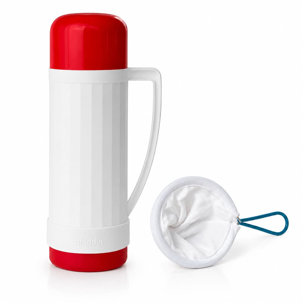Kit Garrafa Termica Aladdin 500ml e Coador Com Alça Garrafa de Cafe Cha Chimarrao Continental