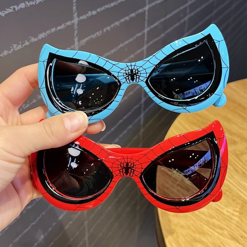 Crianças óculos de sol meninos bebê Silicone pára-sol óculos único Spiderman bonito menino polarizado óculos de sol na m
