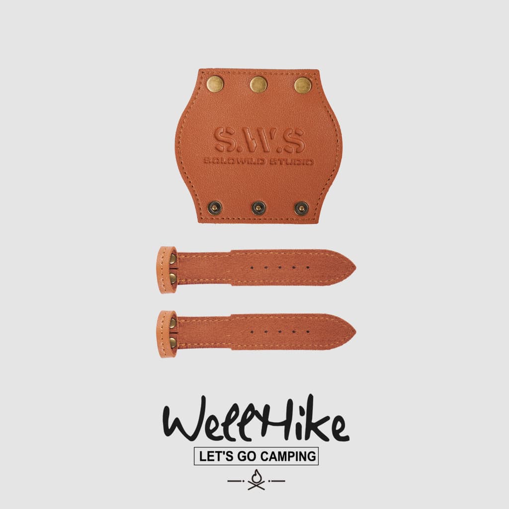 WELLHIKE ao ar livre SWS lancheira caso de couro alça bloqueio textura Original cor vaca Retro caixa Metal acessórios