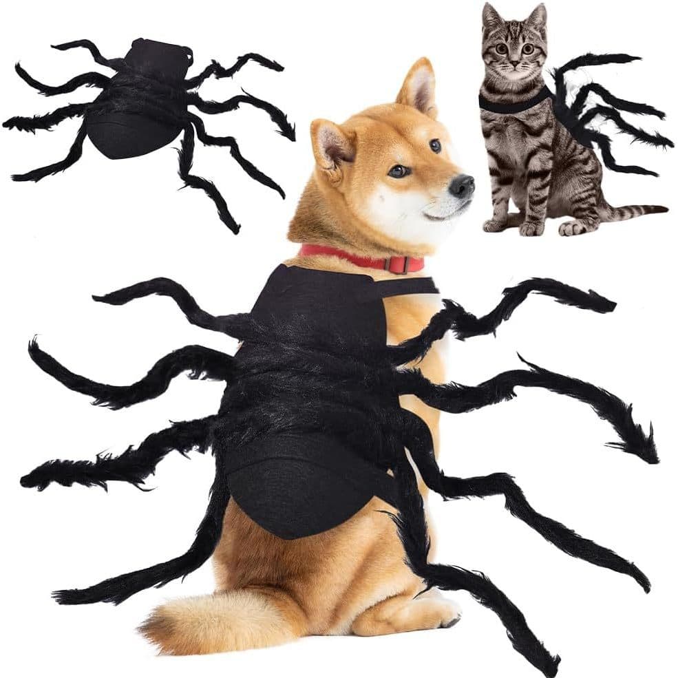 Fantasia de aranha para animais de estimação para o Halloween/roupa de cosplay de aranha para animais de estimação