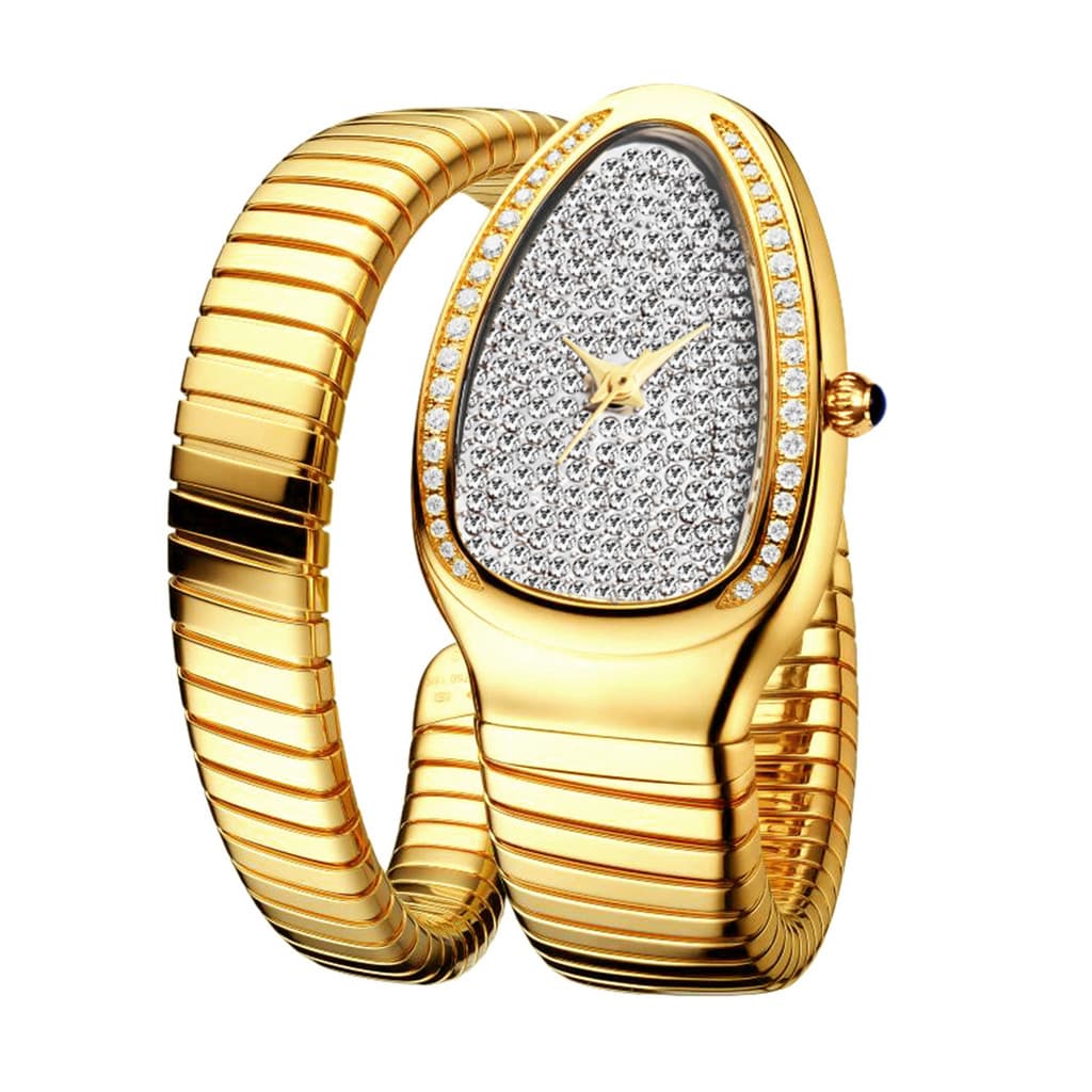 Cabeça de cobra estilo High-End formato de cobra exclusivo relógio feminino da moda