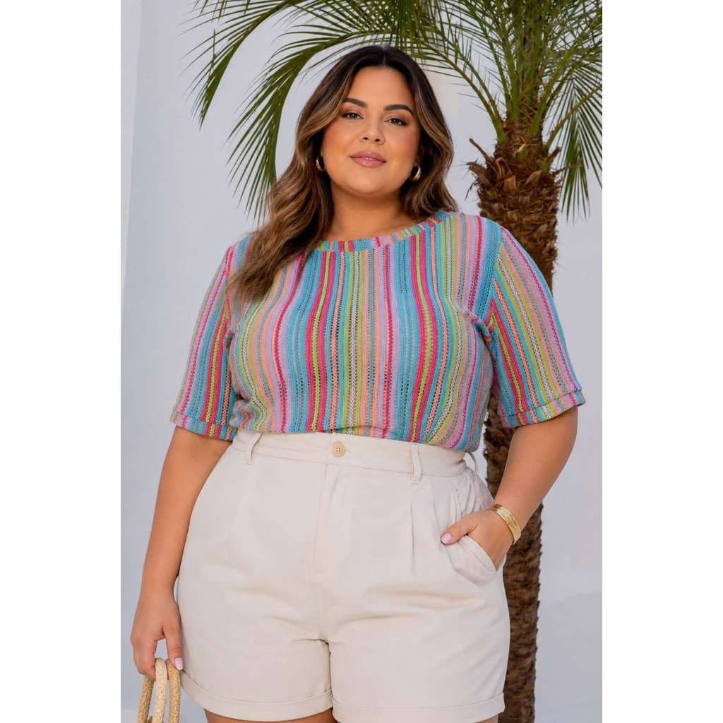 BLUSA RENDA COLORIDA