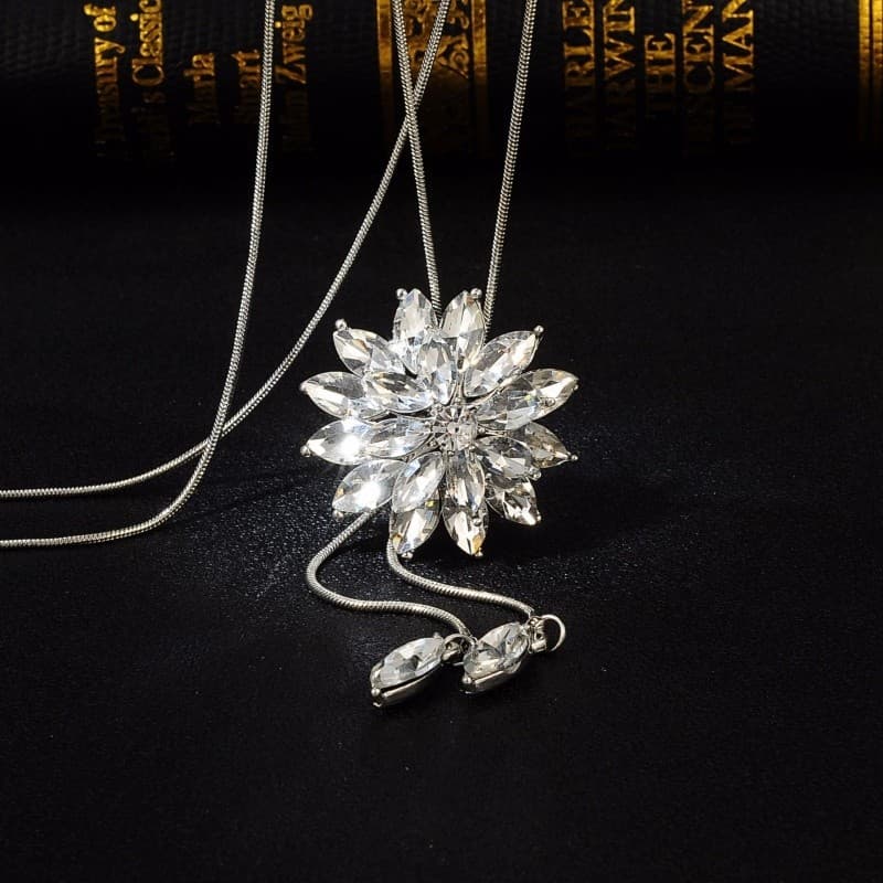 Colar feminino acessórios de decoração de luxo floco de neve criativo