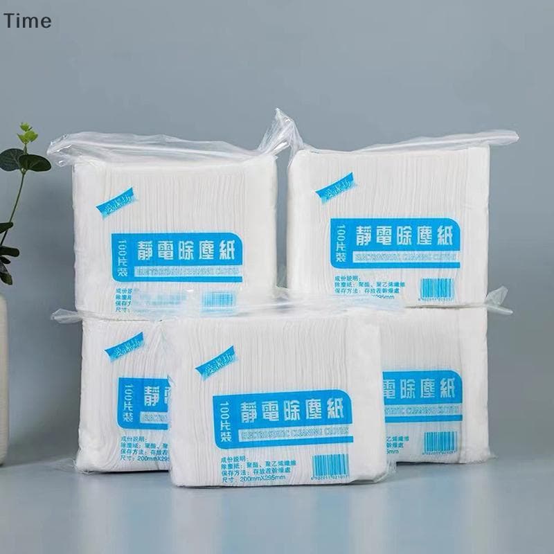 Tempo 30/100 Unidades De Papel Para Remoção De Poeira , Pano Descartável Doméstica , Esfregão Eletrostático , Piso , Azu