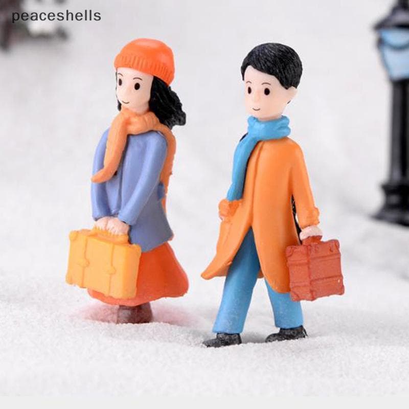 1 Par Mini Figura Casal Acessórios De Decoração Para Casa Jardim Amante Ornamento