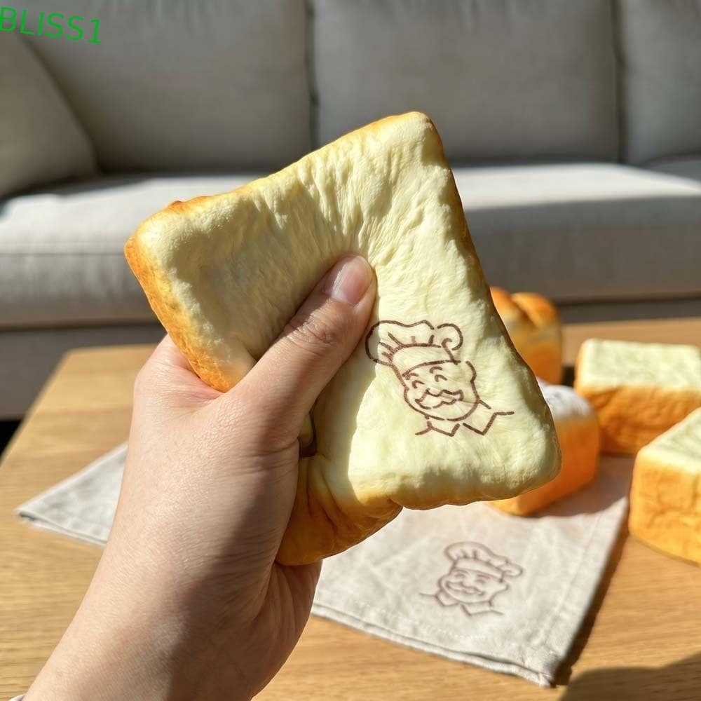 BLISS1 Simulado Pão Torrada Squeeze , Dedo Sucção Úmido Grosso Vovô Brinquedo Mole , Espuma
