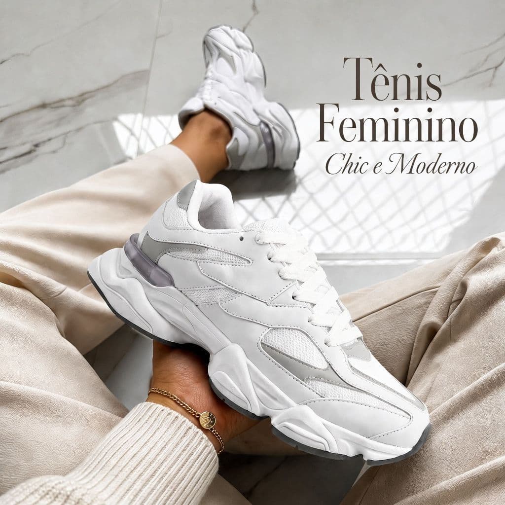 Tênis Feminino Moderno Chic | Conforto E Resistencia, Visual Moderno | PRONTA ENTREGA!