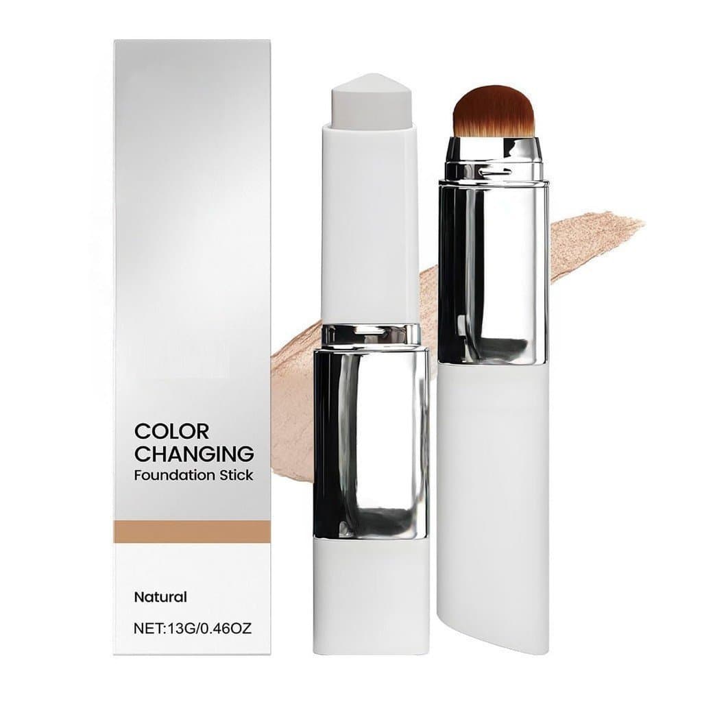 Bastão de base Noluno que muda de cor, produto de cuidados com a pele coreano, corretivo branco com pincel, adequado par