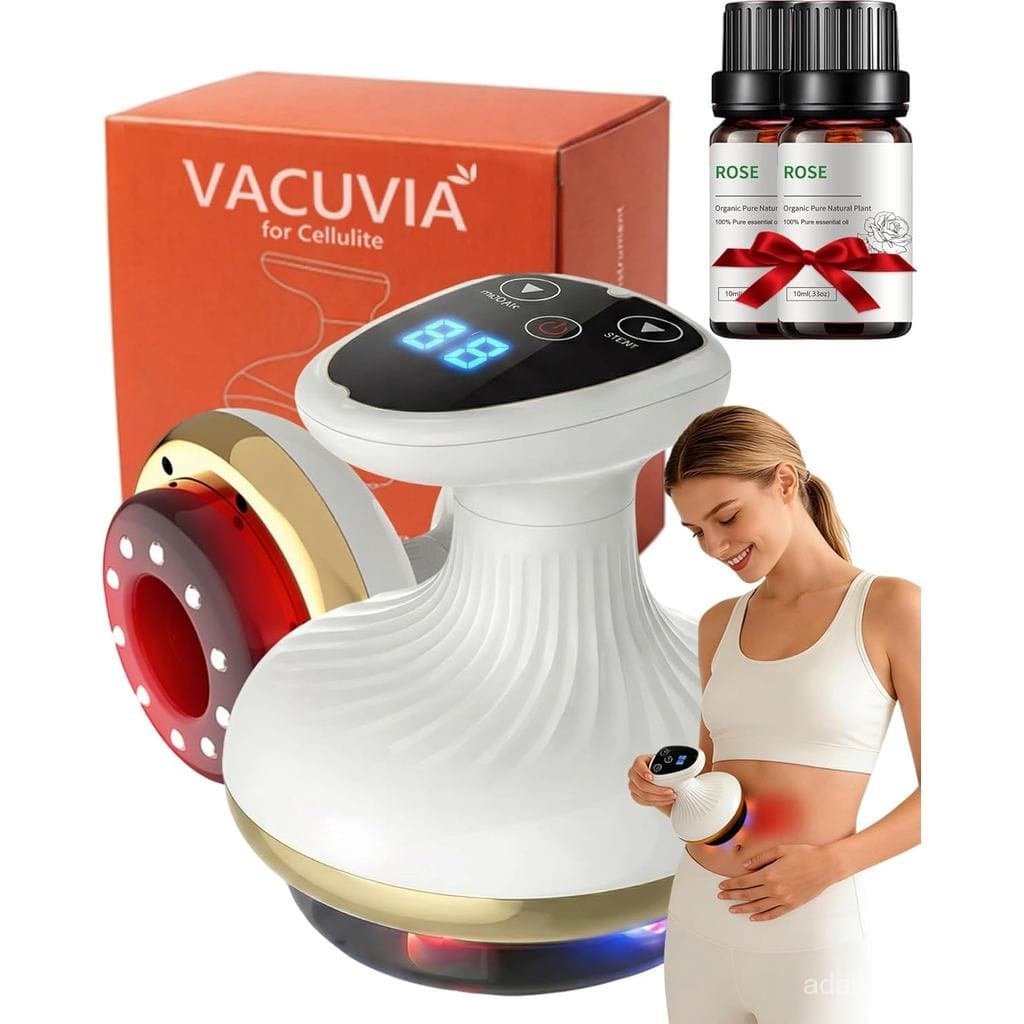 Removedor de Celulite, Mais Firme, Mais Tonificado, Massagem Profunda, Firmeza, 9 Níveis de Sucção e Calor, Recarregável