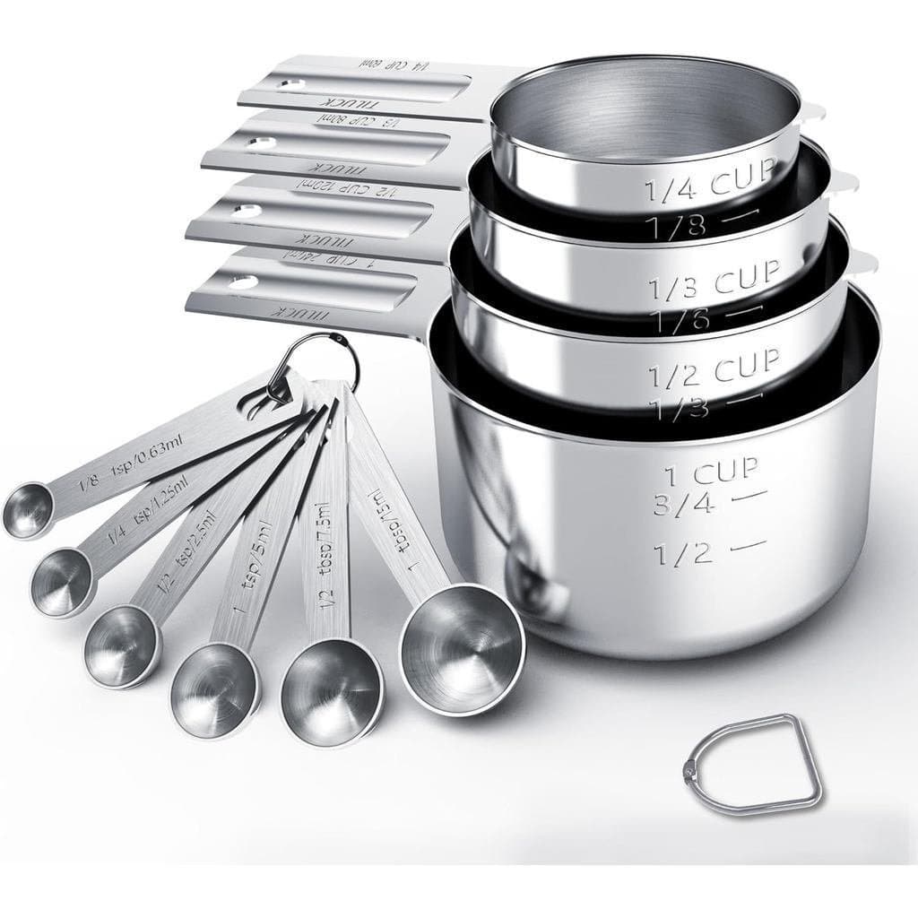 Conjunto de copos e colheres medidoras de aço inoxidável TILUCK, copo medidor e colher medidora, utensílios de cozinha p